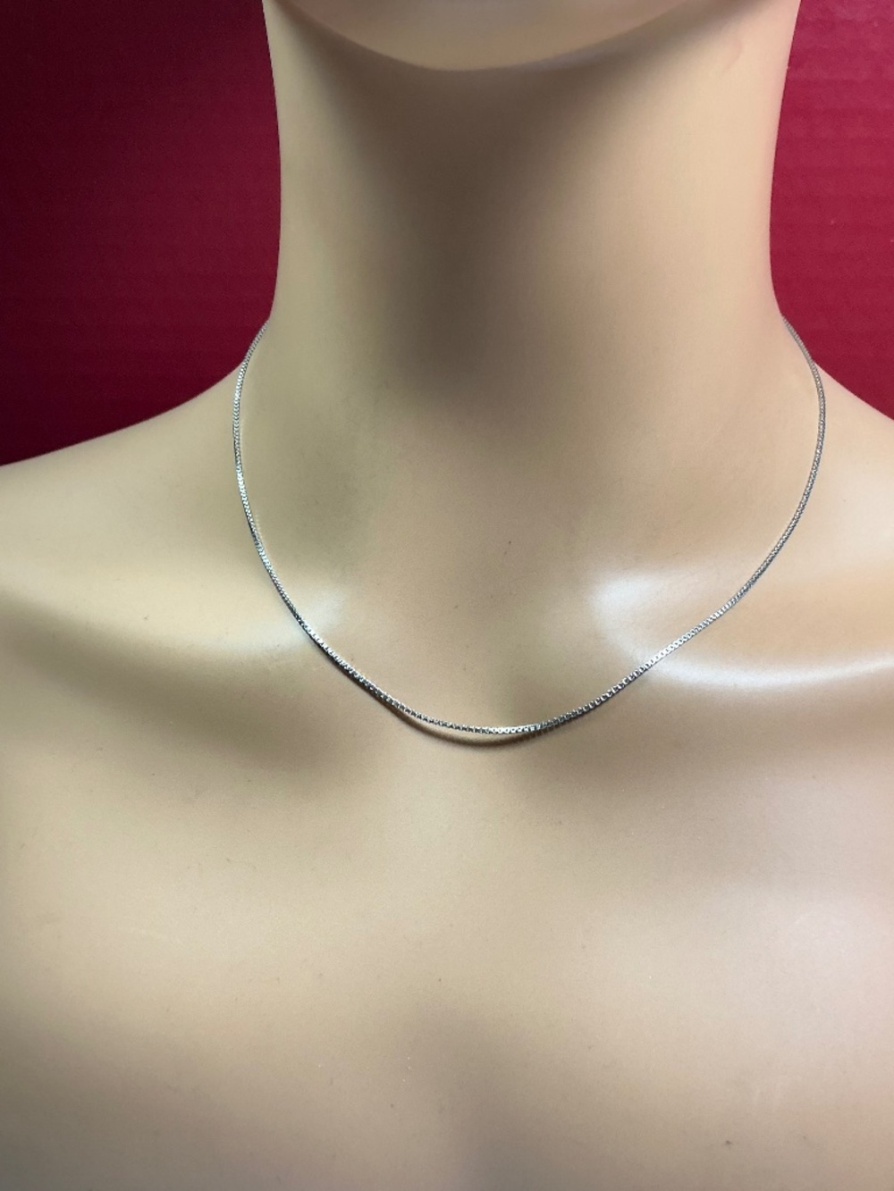 Sterling Silver Italian Chain / Necklace. 17.75 inches long